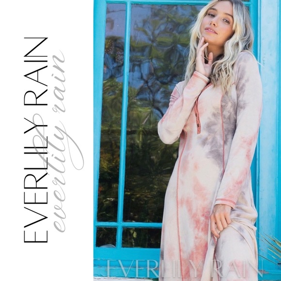 Tie Dye Print Maxi Dress - Picture 3 of 15